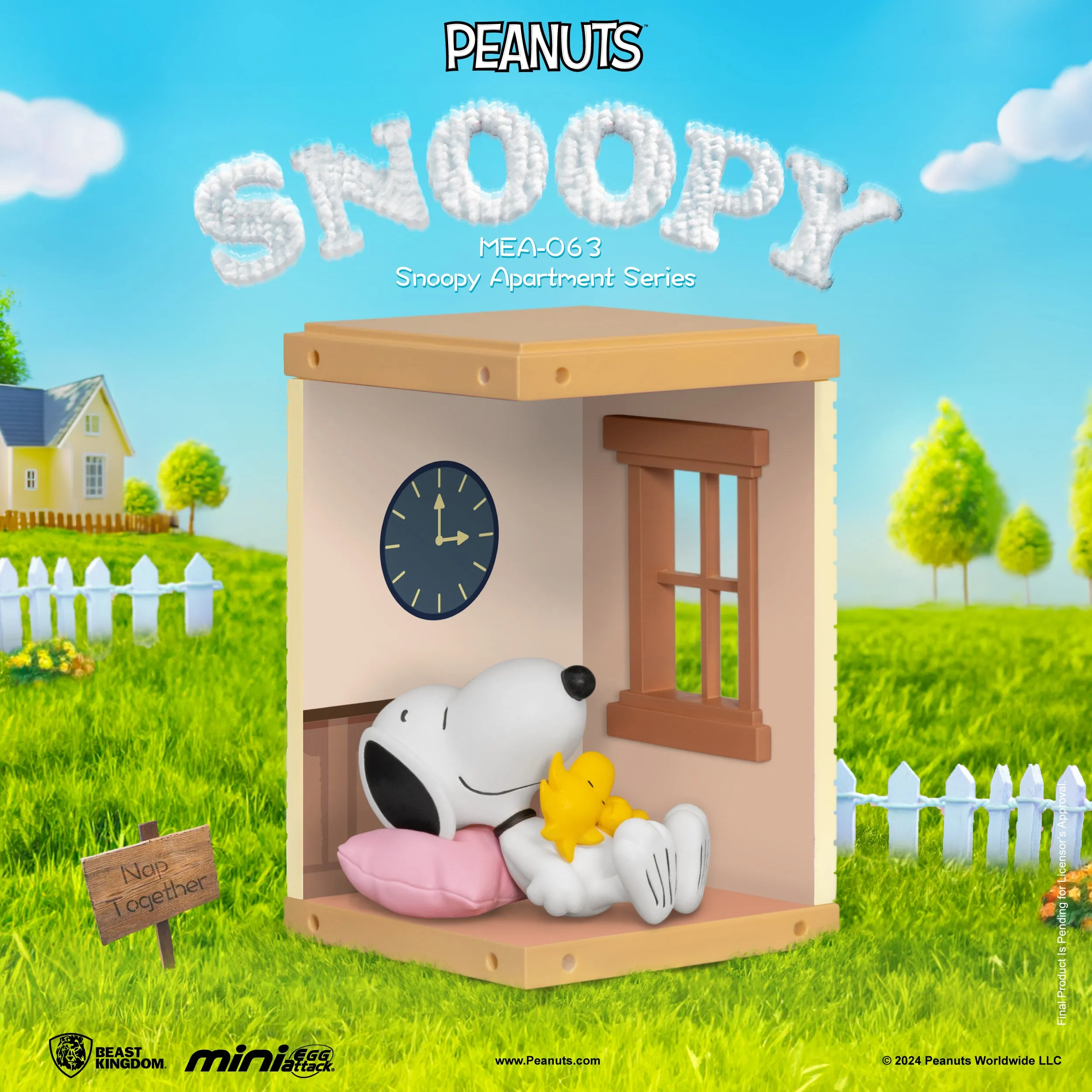 Beast Kingdom MEA-063 Snoopy Apartment Series Blind Box set (6pcs) Mini Egg Attack Figure