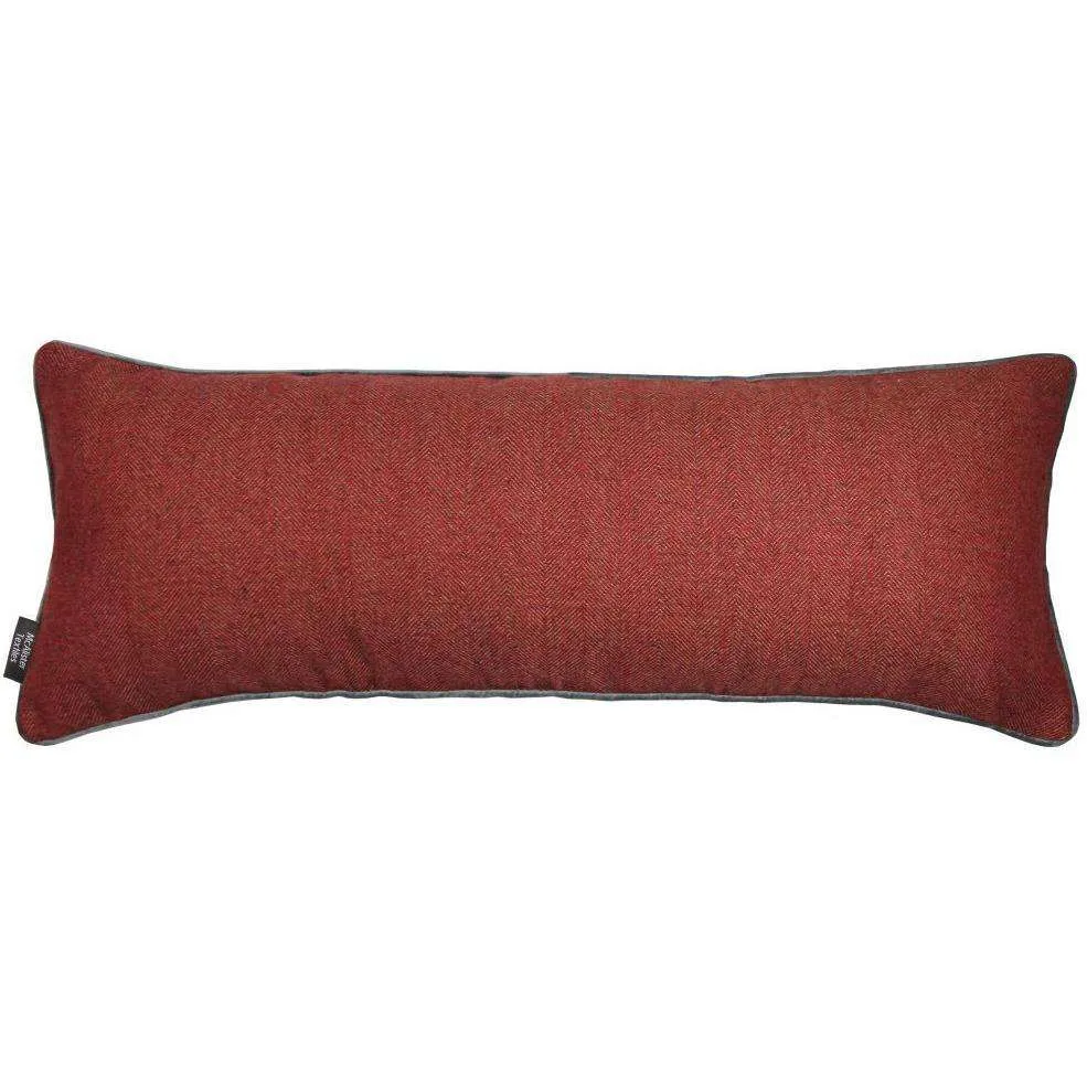 Deluxe Herringbone Red Bed Pillow