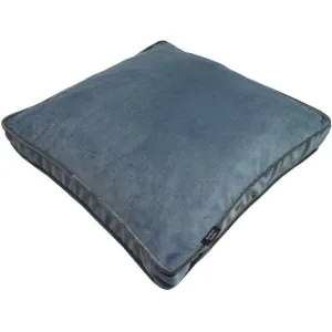 Deluxe Large Velvet Petrol Blue Box Cushion 50cm x 50cm x 5cm