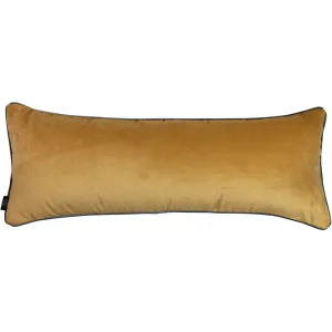 Deluxe Velvet Large Yellow   Grey Bed Pillow