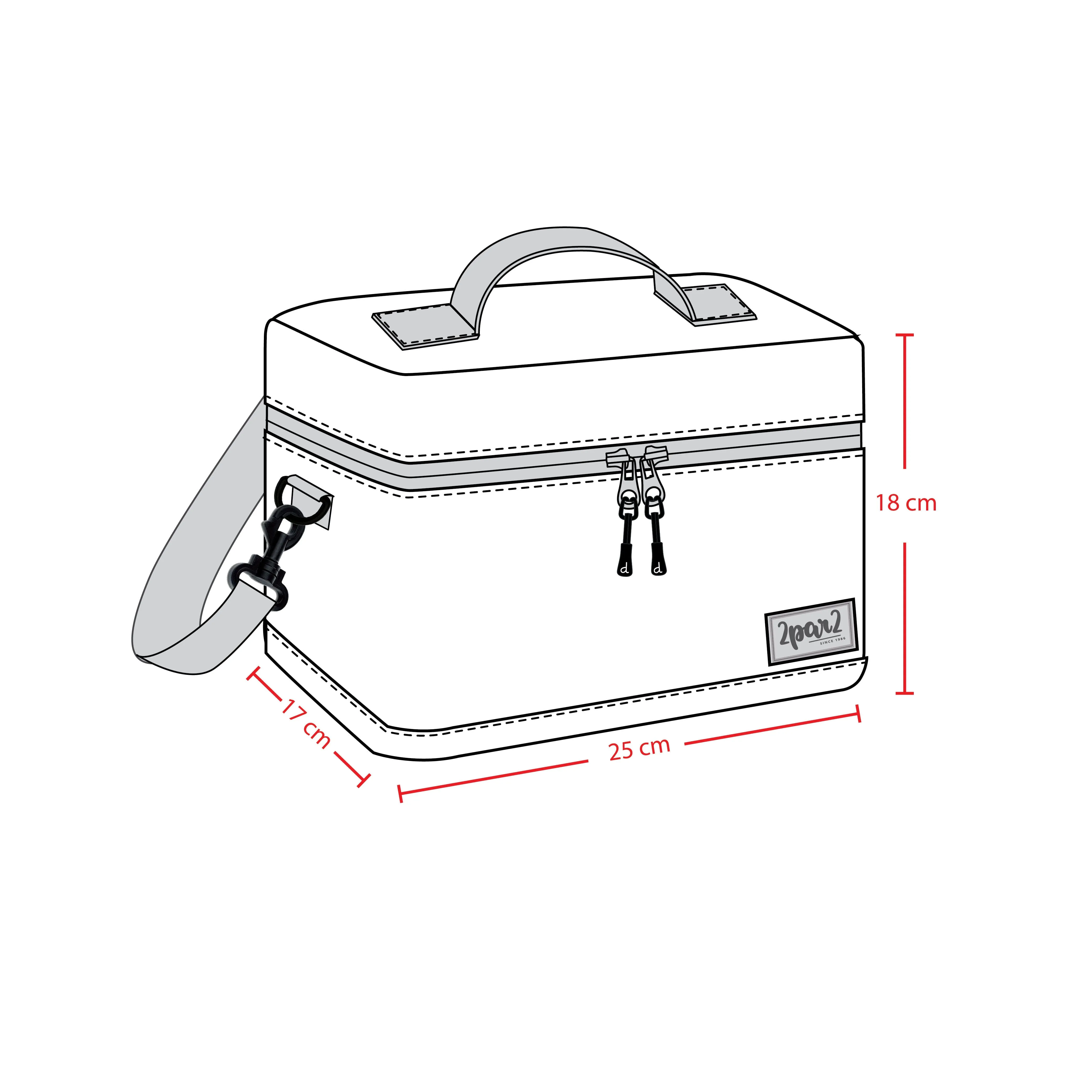 Lunch Box Navy Unicorn Print