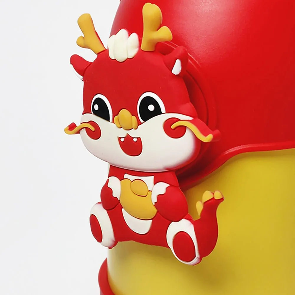 Orange Lucky Dragon theme Kids Water Bottle, 500ml