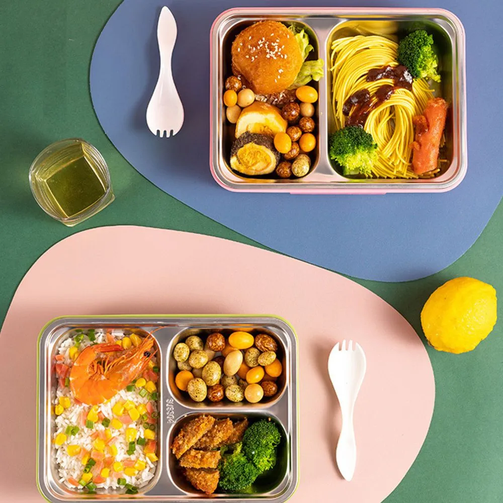 Princess Magic stainless Steel Kids Tiffin/ Lunch Box with matching Mint Green Lunch Bag