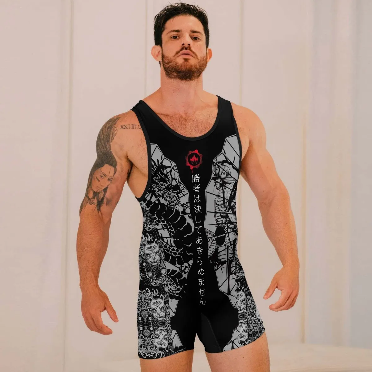 Samurai VS Dragon Wrestling Singlets